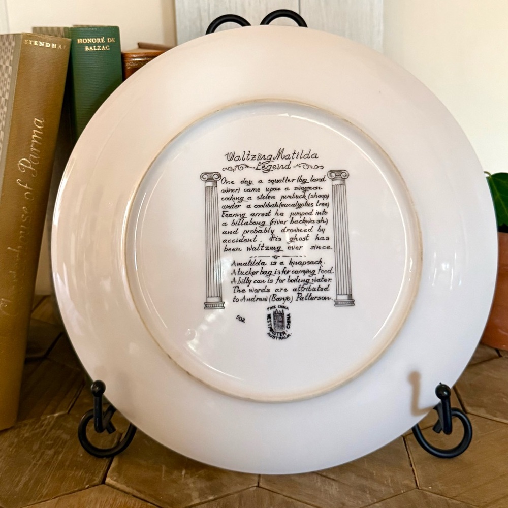 Vintage Westminster Australia Fine China Collectors Plate, “Waltzing Matilda” - Picture 3 of 6